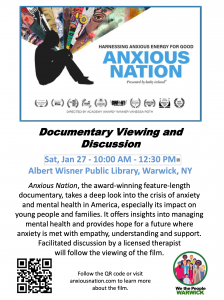 We The People Warwick Presents | Anxious Nation Film & Discussion @ Albert Wisner Library